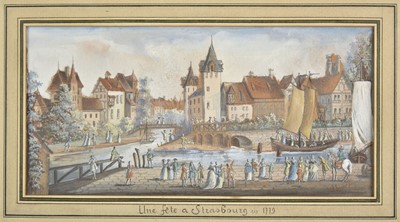 Lot 483 - French School. Une fête a Strasbourg en 1779, early-mid 19th century