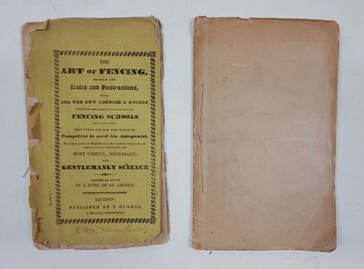 Lot 463 - Fencing. The Art of Fencing ... corrected and revised by a pupil of St. Angelo, 1st edition, c.1830