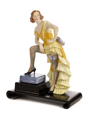 Lot 309 - Royal Crown Derby.  A 1930s porcelain figure modelled as Anny Ahlers