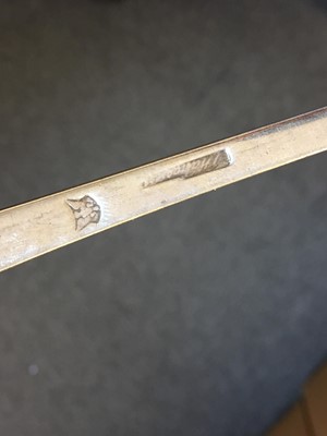 Lot 230 - Soup ladle. An 18th century American silver soup ladle