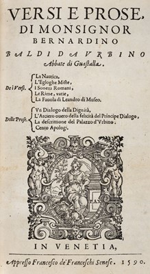 Lot 490 - Baldi (Bernardino). Versi e Prose, 1590