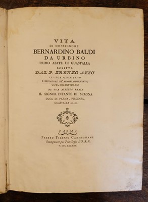 Lot 490 - Baldi (Bernardino). Versi e Prose, 1590