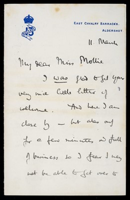 Lot 623 - Baden-Powell (Robert). Autograph Letter Signed, ‘Wun Hi', [?1898]