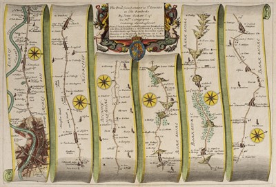 Lot 139 - Ogilby (John). The Road from London to St Davids in com. Pembroke, circa 1675