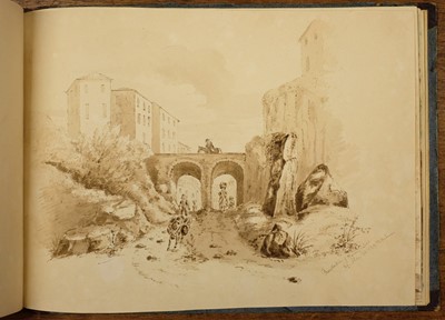 Lot 158 - Italy. Album of watercolours, 1829, ex libris Thomas Ashby (1874-1931)