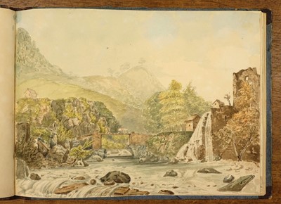 Lot 158 - Italy. Album of watercolours, 1829, ex libris Thomas Ashby (1874-1931)