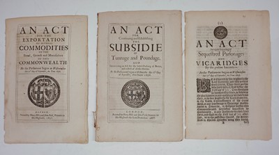 Lot 506 - Cromwellian Parliament. Resolves of Parliament ... Rates for Composition of Delinquents, 1650