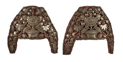 Lot 107 - Slipper fronts. Pair of 18th century slipper fronts, possibly Ottoman Empire