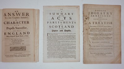 Lot 544 - Popery. Popish Idolatry Arreigned and Condemned..., by Henry Ainsworth, 1653