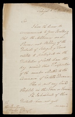 Lot 720 - Croft (Sir John 'Jack', 1st Baronet 1778-1862). Autograph letter to Sir Charles Stuart, 1812