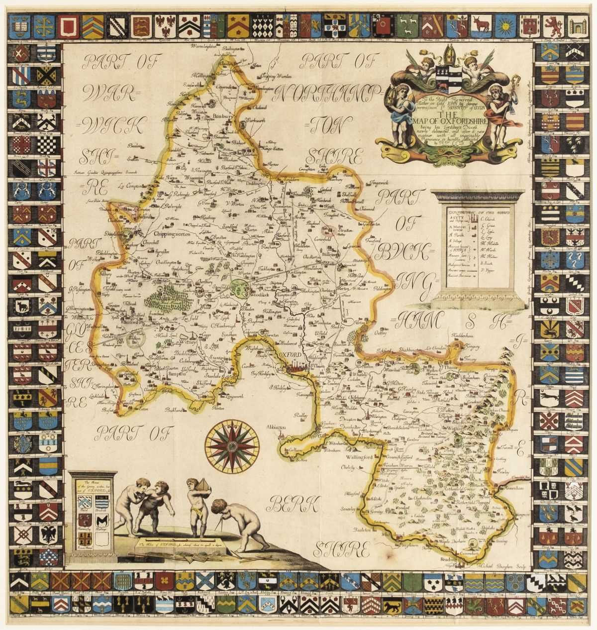Lot 78 - Oxfordshire. Plot (Robert), The Map of Oxfordshire, 1677