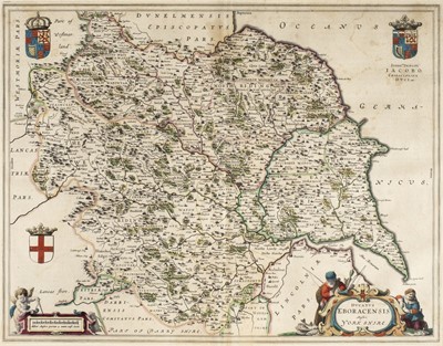 Lot 134 - Yorkshire. Blaeu (Johannes), Ducatus Eboracensis Anglice York Shire, circa 1650