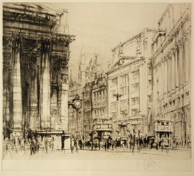 Lot 568 - Walcot (William, 1874-1943). Cornhill and the Royal Exchange, London, circa 1933-35