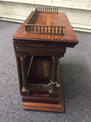 Lot 332 - Book trough. A George III style mahogany book trough