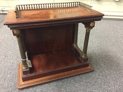 Lot 332 - Book trough. A George III style mahogany book trough