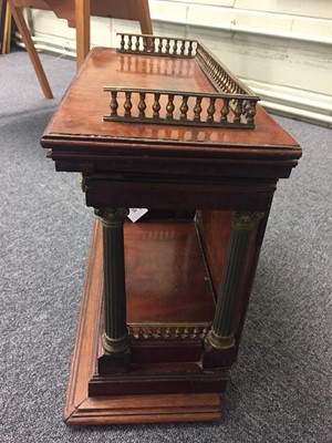 Lot 332 - Book trough. A George III style mahogany book trough