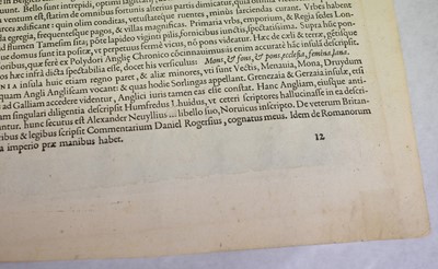 Lot 34 - England & Wales. Ortelius (Abraham & Lhuyd Humphrey), Angliae Regni Florentissimi..., circa 1601