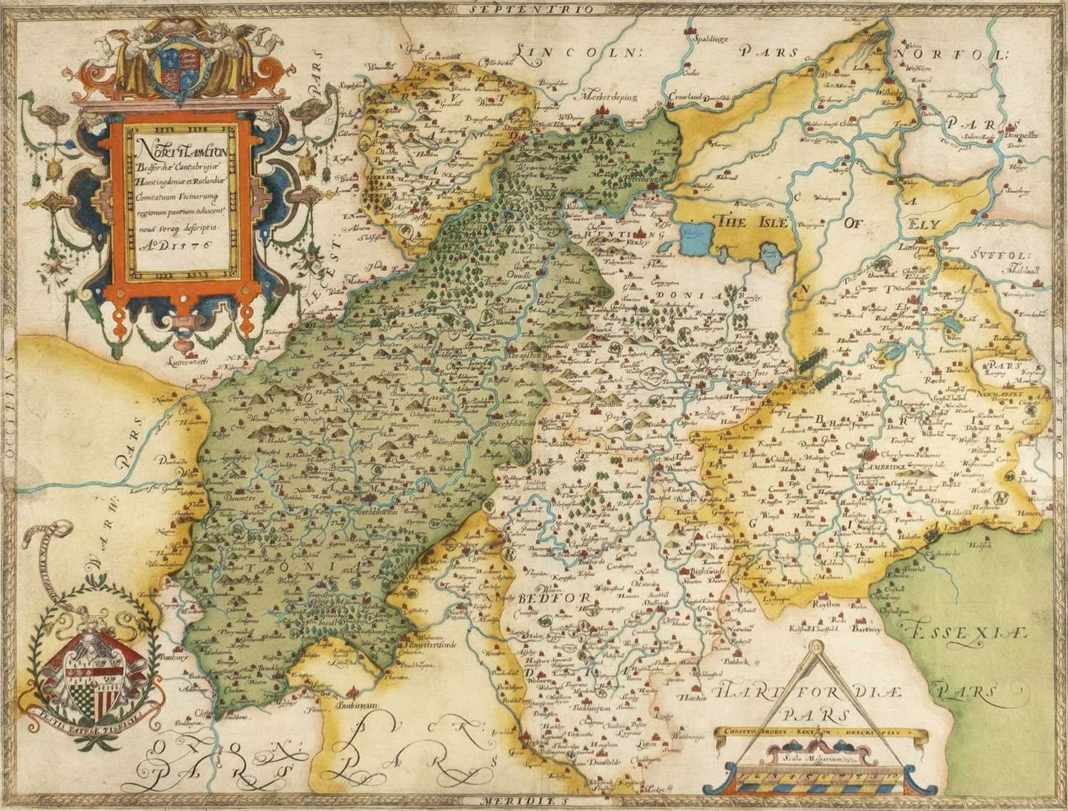 Lot 66 - Northamptonshire & Surrounding Counties. Saxton (Christopher), Northamton, Bedfordiae..., 1579