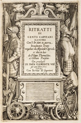 Lot 141 - Capriolo (Aliprando). Ritratti di cento capitani illustri, 1600