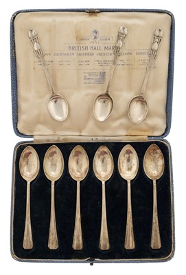 Lot 218 - Liberty & Co.  Silver spoons designed by Archibald Knox