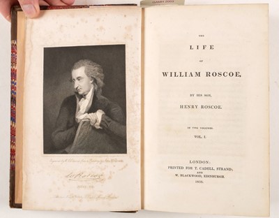 Lot 252 - Roscoe (William, 1753-1831). Catalogue of the ... library of William Roscoe, 1816