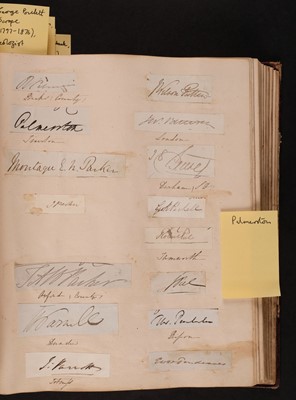 Lot 627 - British & Irish politicians & peers. Autograph album, 18-19th century