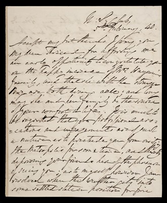 Lot 711 - Beatty (Sir William, 1773-1842). Autograph letter to Page Nicol Scott, 1840