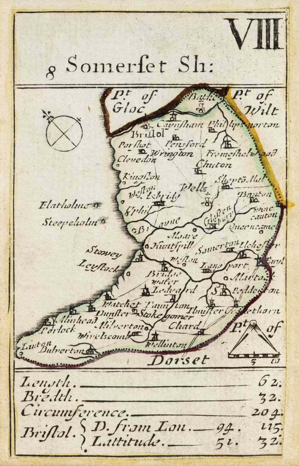 Lot 81 - Playing card maps. Morden (Robert), Somerset & Durham, circa 1676