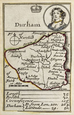 Lot 81 - Playing card maps. Morden (Robert), Somerset & Durham, circa 1676