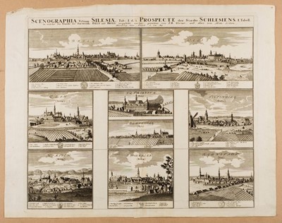 Lot 167 - Poland. Werner (F. B.), Seven plates from 'Scenographia Urbium Silesiae', 1737 - 1752
