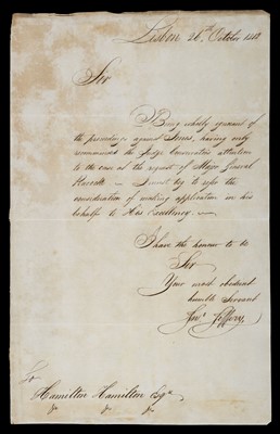 Lot 730 - Peninsular War. Three autograph letters to Sir Charles Stuart and another, 1812-13