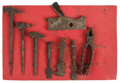 Lot 174 - Tools. An interesting collection of 18th century or earlier woodworking tools