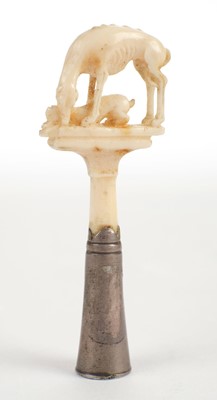 Lot 143 - Pipe tampers. Two 18th century ivory pipe tampers