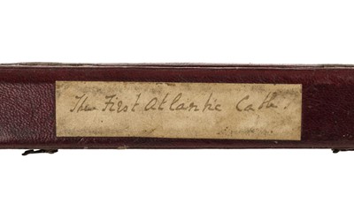 Lot 172 - The First Atlantic Cable. A cased souvenir cable c.1858