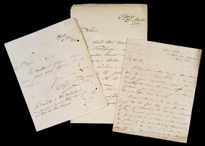 Lot 735 - Trant (Nicholas, 1769-1839). Three autograph letters signed to Sir Charles Stuart, 1811-12