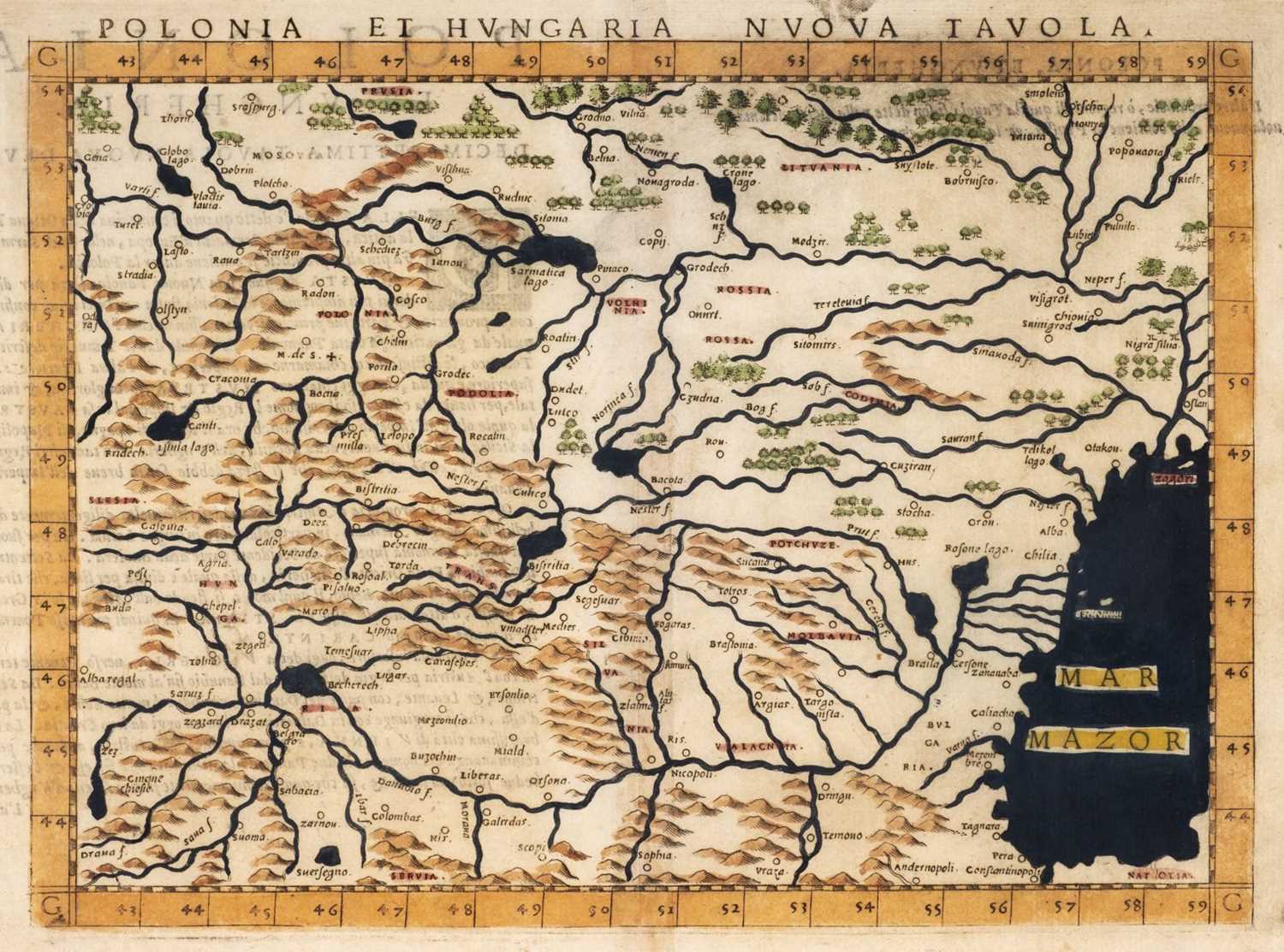 Lot 95 - Poland. Meletius (Josephus, publisher), Polonia et Hungaria nuova tavola, Venice, circa 1562