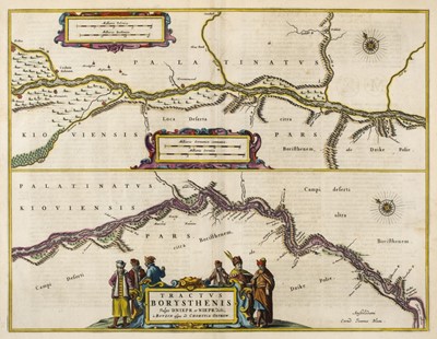 Lot 107 - River Dnieper. Blaeu (J.), Tractus Borysthenis vulgo Dniepr et Niept ..., 1662 - 1665