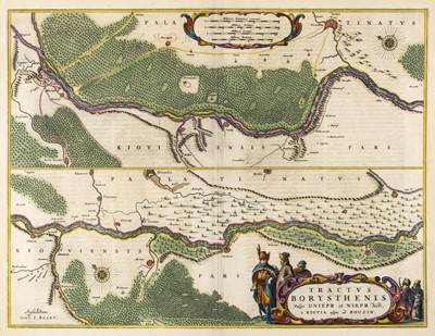 Lot 107 - River Dnieper. Blaeu (J.), Tractus Borysthenis vulgo Dniepr et Niept ..., 1662 - 1665