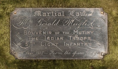 Lot 249 - Singapore Mutiny. A presentation box from the Singapore Mutiny, 1915