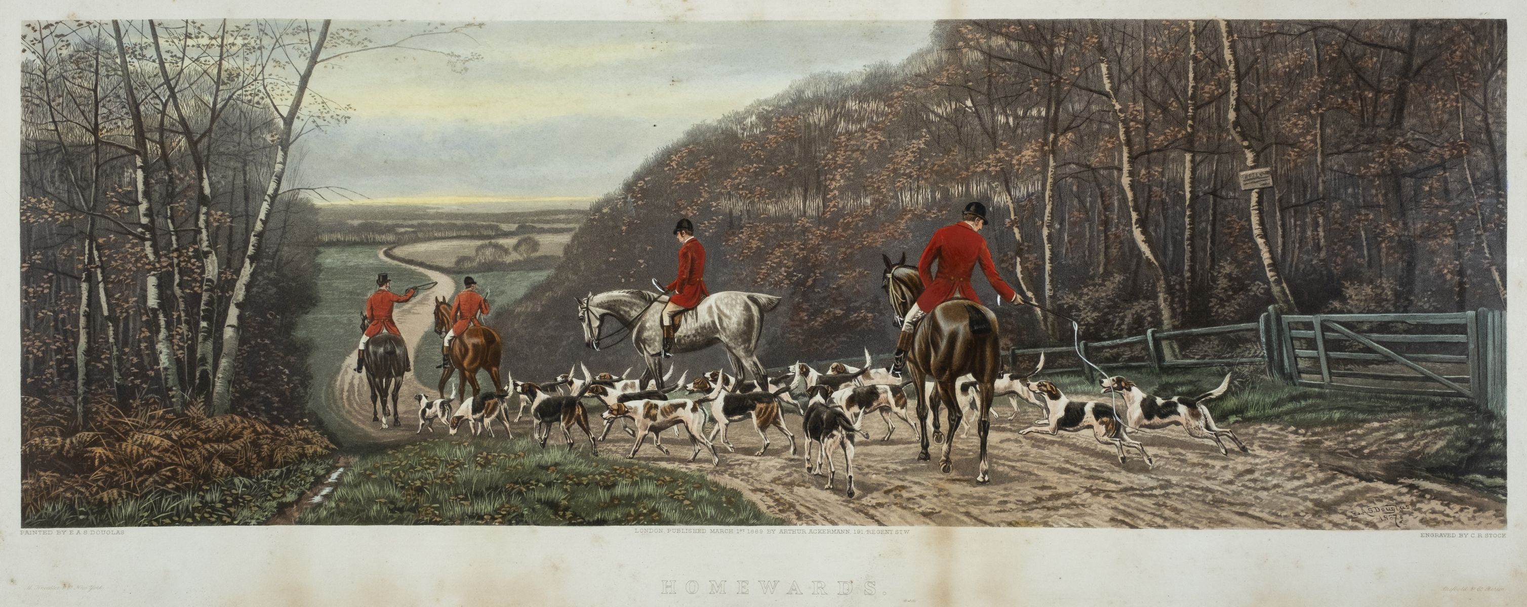 Lot 314 - Stock (C. R.). Set of four hunting prints,