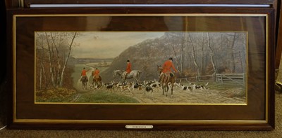 Lot 314 - Stock (C. R.). Set of four hunting prints, Arthur Ackermann, 1889