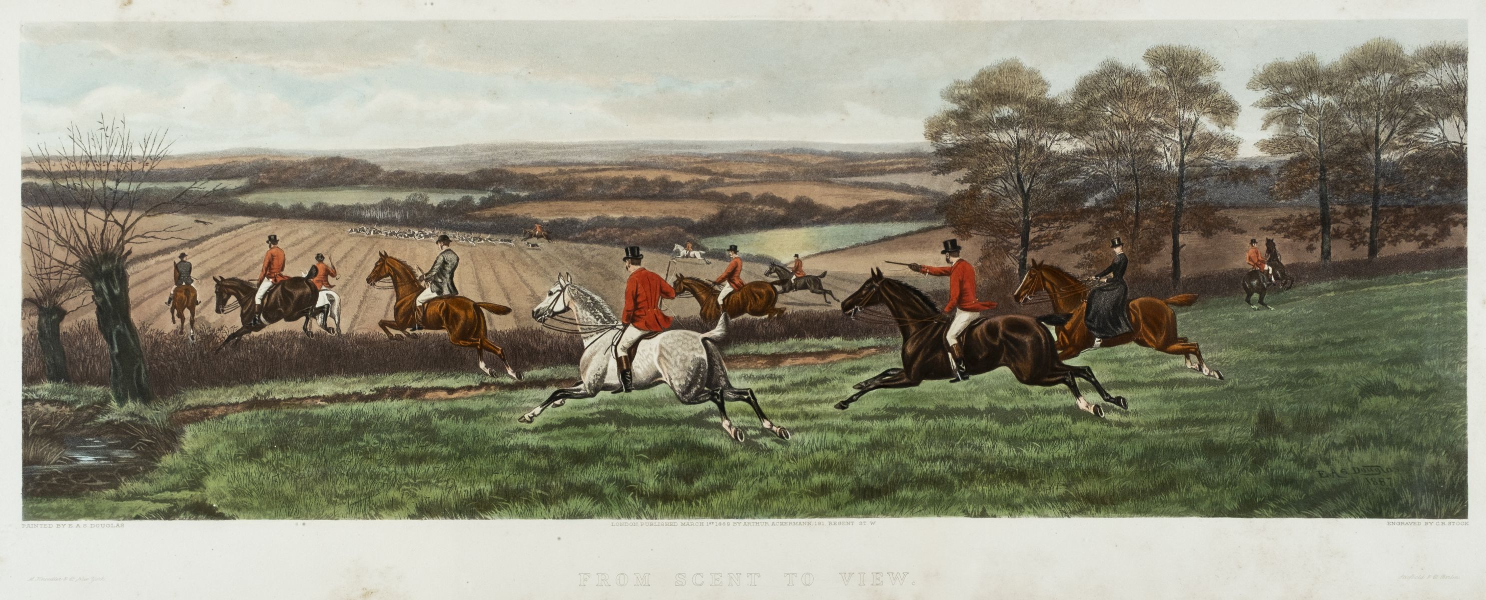 Lot 314 - Stock (C. R.). Set of four hunting prints,