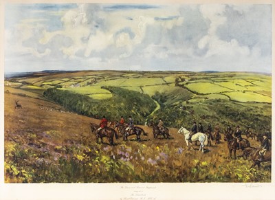Lot 297 - Edwards (Lionel, 1878-1966). The Devon and Somerset Staghounds coming out of The Danesbrook, 1963