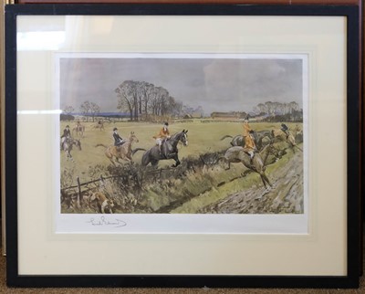 Lot 297 - Edwards (Lionel, 1878-1966). The Devon and Somerset Staghounds coming out of The Danesbrook, 1963