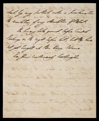 Lot 739 - Wellington (Duke of). Autograph letter signed to Sir Charles Stuart, Celorico, Portugal, 1810