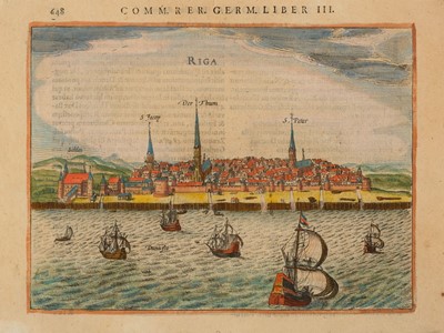 Lot 126 - Latvia, the city of Riga. Aveline (Antoine), Profil de la ville de Riga, 1710