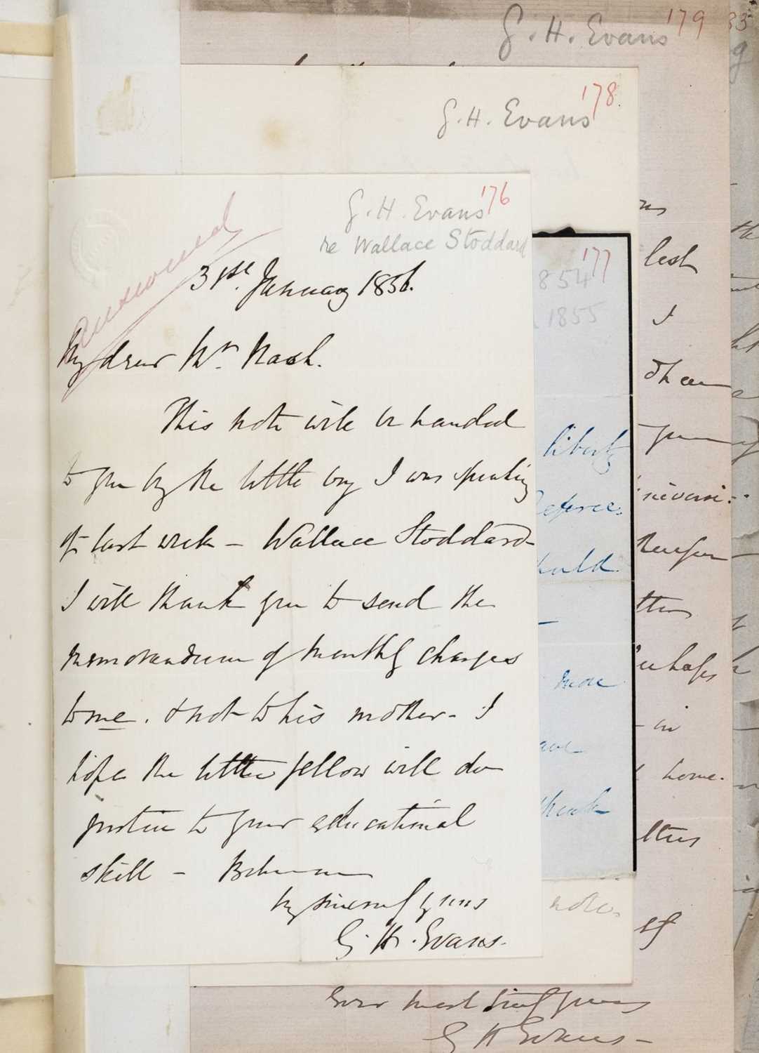1850s Lettering Lot 702 - Victorian Education. An archive of approx.