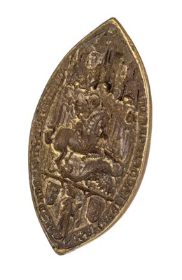 Lot 151 - Seal. A Medieval style desk seal of St George and the dragon, probably 19th century