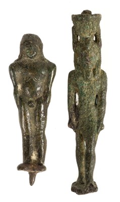 Lot 257 - Ancient Egypt. An Egyptian bronze figure plus an Etruscan bronze figure