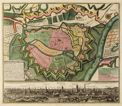 Lot 110 - Danzig/Gdansk. Seutter (Mattheus), Dantiscum f Gedanum..., circa 1730